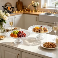 Groothandel glazen fruitplateau en verhoogd dessertplateau voor hotels, cafés en evenementen; serviesgoed.