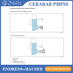 Capteur de niveau de gaz absolu à membrane métallique E+H Cerabar PMP50 4-20mA HART 400 bars - Product Image 2