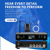 Système de monitoring intra-auriculaire stéréo sans fil UHF WIEM-700, construction métallique pour les artistes de scène, utilisation en studio, en direct