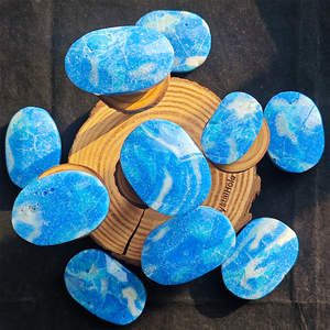 Vente en gros CrystalHola : Larimar artificiel de haute qualité, tendance mode, pierre de palmier, décoration bohème, spécimens éducatifs, Noël - Product Image 2