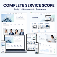 Diseño y Desarrollo de Sitios Web Corporativos con HTML y CSS Personalizados y Responsivos para la Construcción de Marca Empresarial y Perfil de Empresa en Línea