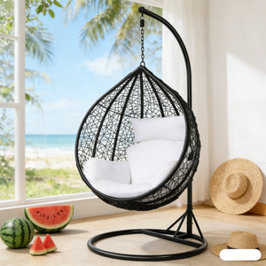 Conjunto de Silla Colgante de Macramé para Patio Trasero, Silla Colgante Transparente de Acrílico para Adultos, <span class=keywords><strong>Hamaca</strong></span> para Bebés, Silla Colgante Automática para Niños y Adultos - Product Image 5