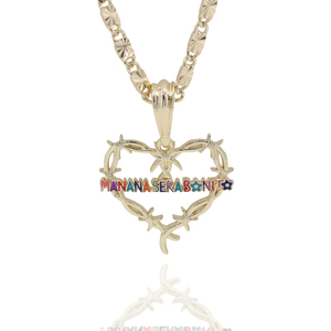 Campione Gratuito: Ciondolo Religioso Geometrico in Lega Placcata Oro 14K con Zirconi, Ispirato a <span class=keywords><strong>Karol</strong></span> G - Manana Sera Bonito - Idea Regalo - Product Image 4