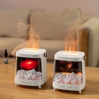 Nouveau Diffuseur d'Arômes Humidificateur Imitation Planète Galaxie, Machine à Parfum Flamme Colorée pour Usage Domestique, Diffuseur USB