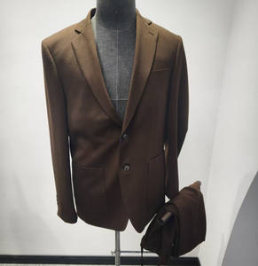 Nuovo Arrivo Lussuoso Abito da Uomo in Corduroy con Risvolto Largo, Completo da Cerimonia a 2 Pezzi per Sposo, Smoking Slim Fit, Giacca e Pantaloni - Product Image 1