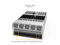 Serveur rack GPU 5U AS-5126GS-TNRT, double processeur SP5 EPYC 9004/9005, 24 DIMM DDR5, jusqu'à 8 GPU double largeur pour l'entraînement IA et l'apprentissage profond