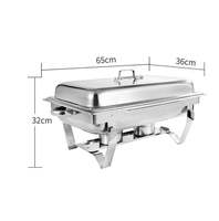 Ensemble buffet de plats à friction de luxe en acier inoxydable chauffe-plats pour hôtel et restaurant pour traiteur et buffet