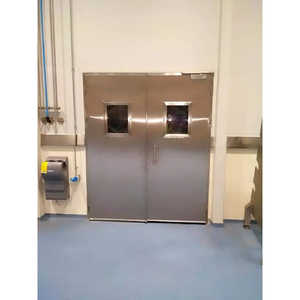 Meilleur prix Portes de garage de sécurité contemporaines en acier inoxydable personnalisées sur mesure simple/double feuille résistante au feu de différentes tailles - Product Image 3