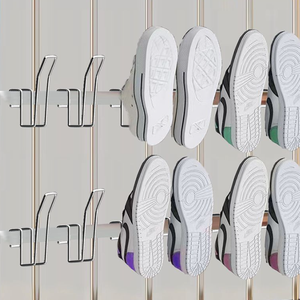 Asciugascarpe Appendibile, Portascarpe a Singolo Ripiano, Gancio in Acciaio Inox Antivento per Esterni, Armadio Moderno - Product Image 3