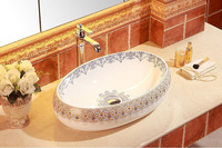 KD-03DBO Hochwertiges Keramik-Ei-förmiges Tischwaschbecken mit Farbdesign, Glasfaser-Waschbecken, Chaozhou Sanitärkeramik