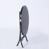 Table pliante moderne pour maison et hôtel Table de salle à manger pliable en verre trempé noir de haute qualité