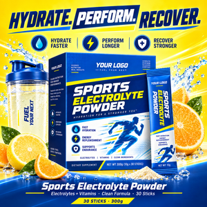 Poudre d'électrolytes essentielle pour les passionnés de sport : restaure l'énergie, récupère l'endurance, rétablit la fonction musculaire, reconstitue rapidement la transpiration perdue - Product Image 6