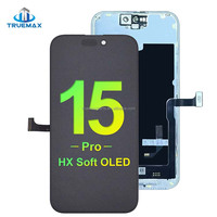 Layar OLED HX Soft 6.1" Lengkap untuk iPhone 15 Pro, Perakitan Layar LCD Digitizer Ponsel Pintar untuk iPhone 15 Pro