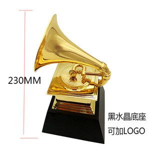 ถ้วยรางวัลคริสตัล รางวัลเกียรติยศ ดนตรี โลหะ ถ้วยรางวัลแบบกำหนดเอง ถ้วยรางวัลแกรมมี่ - Product Image 3