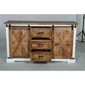 Muro <b>Sideboard</b> II in <b>White</b> and Natural <b>White</b> and Natural Modern Elegance <b>Sideboard</b> Handmade Bulk Product Dining Room Wholesale - Product Image 3