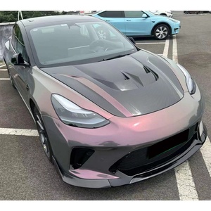 2017-2024 Model 3 Car Modification Upgrade Wet Carbon Fiber <b>Engine</b> <b>Hood</b> Frunk <b>Hood</b> Suitable for Tesla Model 3 - Product Image 4