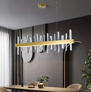 Araña de alta calidad, anillos circulares, hotel, comedor moderno, luces colgantes de cristal LED de lujo - Product Image 5