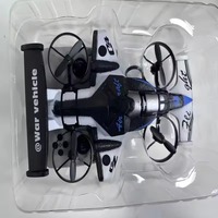 Voiture et drone RC 2-en-1 rechargeable, double mode, avec fonction de conduite au sol, mini jouet volant et véhicule de course électrique