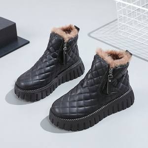 Nouvelles bottes de neige pour femmes, modèle chaud à semelle épaisse, augmentant la taille, de haute qualité, confortables et polyvalentes pour toutes les occasions - Product Image 2