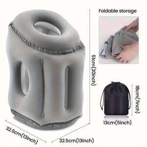 Oreiller de voyage gonflable ultra-léger et confortable en mousse à mémoire de forme pour avion, hôtel et camping, anti-bactérien - Product Image 3