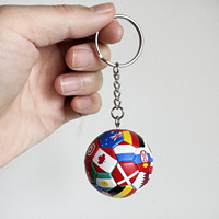 Bestseller Länderflaggen-Fußball-Schlüsselanhänger Fußballfans Geschenkidee Schlüsselring
