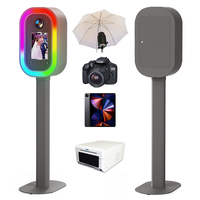 Kiosque Photo pour iPad à Installation Rapide et Sans Outil, Machine Photobooth Portable Populaire avec Valise de Transport pour Événements et Fêtes