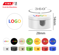 YINSTECH YINS-J24 Organisateur de câbles en plastique durable, petit format, logo personnalisé, 7 couleurs, emballage blister, cadeau promotionnel, bureau, voiture