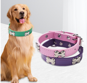 Collare personalizzato <span class=keywords><strong>per</strong></span> animali domestici in pelle di cane <span class=keywords><strong>per</strong></span> <span class=keywords><strong>cani</strong></span> di piccola taglia e gatti in tinta unita <span class=keywords><strong>con</strong></span> il nome collo collari - Product Image 3
