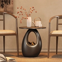 Hochwertiger Beistelltisch Rund Luxuriöses Metall Wohnzimmermöbel Kleiner Couchtisch für Balkon Sofa Tee zur Hauseinweihung