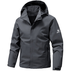 Veste coupe-vent pour homme pour le camping en plein air, avec capuche, veste de cyclisme, veste de randonnée imperméable avec poche zippée - Product Image 4