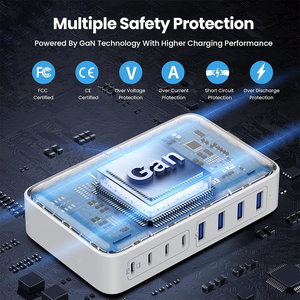 Station de charge 200W GaN PD 3.1 Chargeur rapide USB C 8 ports pour MacBook Pro et serveur Rack Desktop Power Hub - Product Image 5