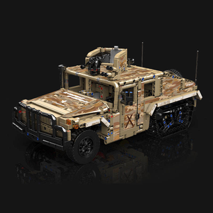 Moule King 20047 2094PCS <span class=keywords><strong>Militaire</strong></span> Série <span class=keywords><strong>Militaire</strong></span> Hummer Piste Voiture Bloc de Construction Modèle Technique Jouet Éducatif Festival Cadeau - Product Image 3
