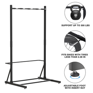 Support de rangement vertical pour vélos avec crochets - Product Image 2