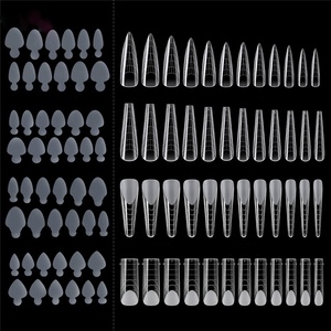 NOUVEAU Vente en gros 24pcs Tampon en <span class=keywords><strong>gel</strong></span> de silicone transparent, mat, double forme, pour extensions d'ongles. - Product Image 5