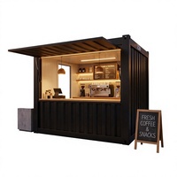 Kiosque de restaurant mobile préfabriqué, bar pop-up, café en conteneur maritime personnalisé de 10 pieds