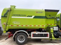 Camion compacteur de déchets entièrement automatique avec moteur et pompe pour conteneurs de 10 et 12 mètres cubes