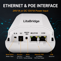 Pont sans fil extérieur 5,8 GHz 900 Mbps 802.11ac IP65 à double polarisation avec antenne 14 dBi, portée 5 km, point à point, PoE CPE pour la sécurité