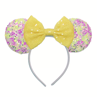 Nouveau conçu souris oreilles bandeau pour filles couleur mélangée Sequin arc bandeau Festival fête Cosplay bricolage cheveux accessoires