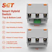 Interrupteur composé triphasé basse tension pour compensation de puissance inférieure à 50kVAR, avec contrôle hybride, à base de condensateurs, de thyristors et de relais de maintien