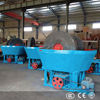Broyeur à plaques humides pour minerai d'or à bas prix, Chine, 2tph, haute qualité, double roue, avec moteur AC et moteur thermique