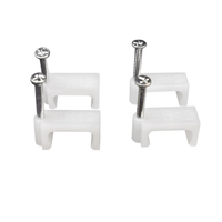 Clips de câble plats en plastique, clips de fil, fabricant, fourniture de haute qualité, adhésif, montage par pression, attaches de câble durables, accessoires de câblage