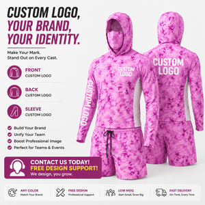Camisas <span class=keywords><strong>de</strong></span> Pesca Personalizadas OEM con Protección Solar UPF 50+, Sudadera <span class=keywords><strong>de</strong></span> Secado Rápido para Deportes Acuáticos, Camisa <span class=keywords><strong>de</strong></span> Pesca con Máscara Facial para Playa - Product Image 3