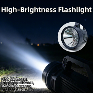 Projecteur LED portable rechargeable en ABS avec indicateur de puissance, protection IPX4, pour camping et situations d'urgence - Product Image 5