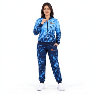 <b>Women</b> Tournament Tracksuit Sublimation Custom Cotton Streetwear Breathable Team Sportswear Training Uniform Printed <b>Jacket</b> Pant - Product Image 1