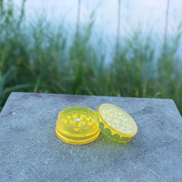 Moulin à herbes en plastique avec Logo personnalisé 43mm, broyeur à fumée en 2 parties, broyeur à tabac, broyeur à herbes, accessoires pour fumer