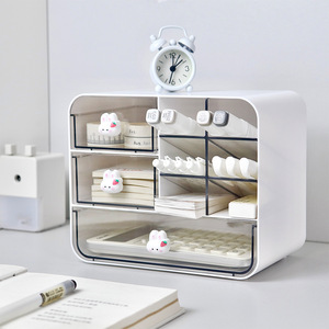 Desktop <b>Storage</b> <b>Box</b> <b>Drawer</b> Style Rectangle Multifunctional Neatening Organizer For Desk Stationery Cosmetics Pen Holder - Product Image 2