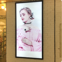 Affiche de film rectangulaire 27x40, cadre en aluminium à clipser, publicité, boîte à lumière LED haute luminosité, durable, certifiée CE, RoHS