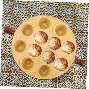 Assiette de fruits de mer en <span class=keywords><strong>porcelaine</strong></span> brune traditionnelle escargot plat d'escargot en céramique - Product Image 3