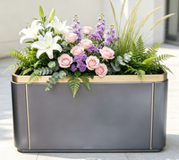 Jardinière sur pied en métal thermolaqué, grande taille, personnalisable, minimaliste, simple, écologique et durable, pour la maison, le jardin, l'hôtel et le commerce