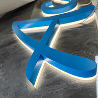 Enseigne extérieure 3D personnalisée avec logo enseigne rétro-éclairée enseigne de magasin enseigne Led métal Halo Lit Channel Letters signe pour les entreprises